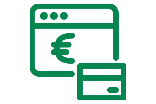 Online-Zahlung im Apotheken-Shop mit verschiedenen Zahlungsmethoden